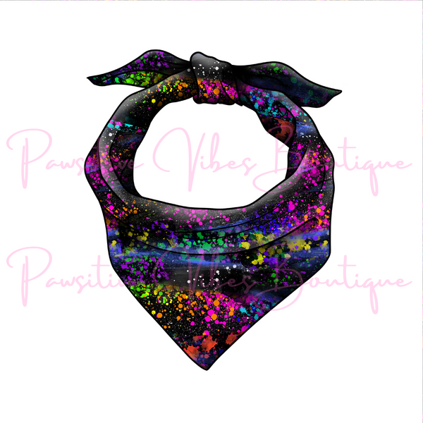 Neon Summer Splatter Bandana