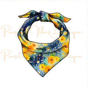 Golden Moon Flower Bandana