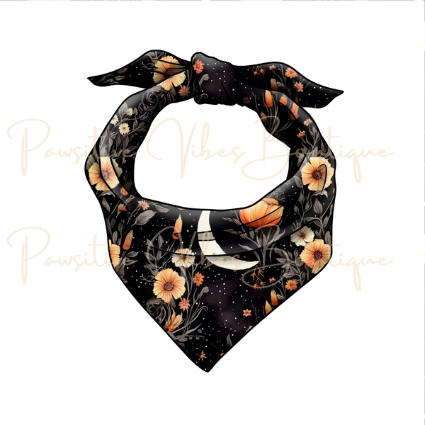 Fall Moon Flower Bandana