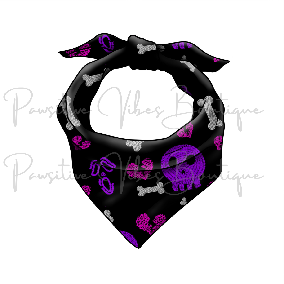 Purple Skulls Bandana