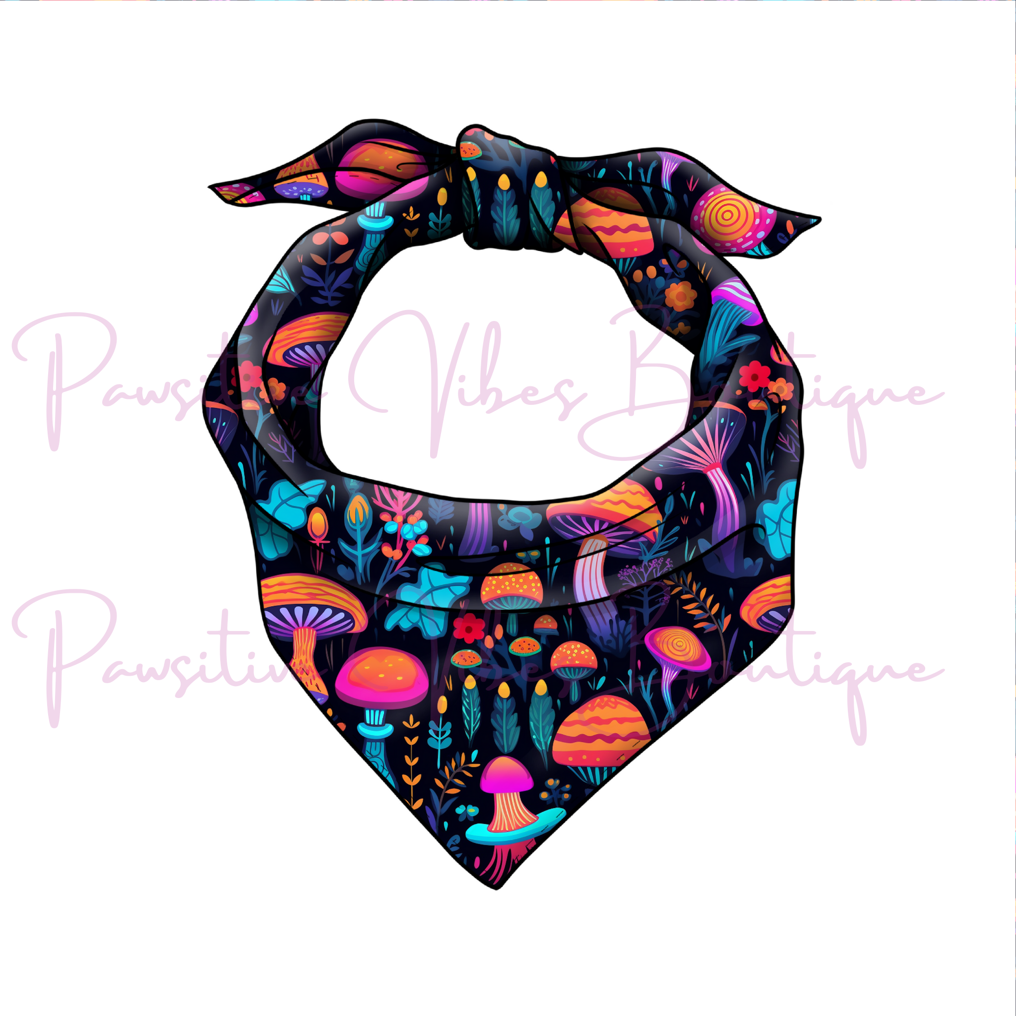 Neon Mushrooms Bandana