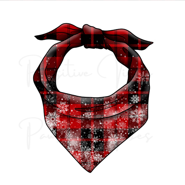 Snowflake Plaid Bandana