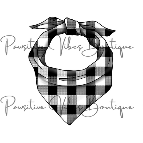 White Buffalo Plaid Bandana