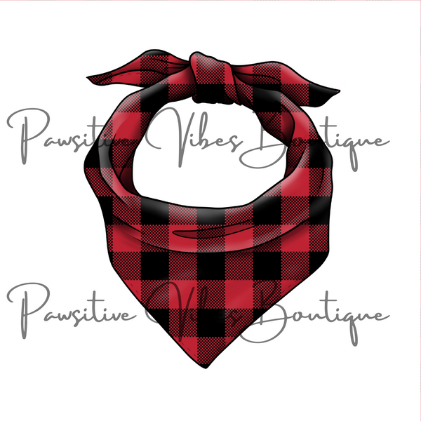 Red Buffalo Plaid Bandana