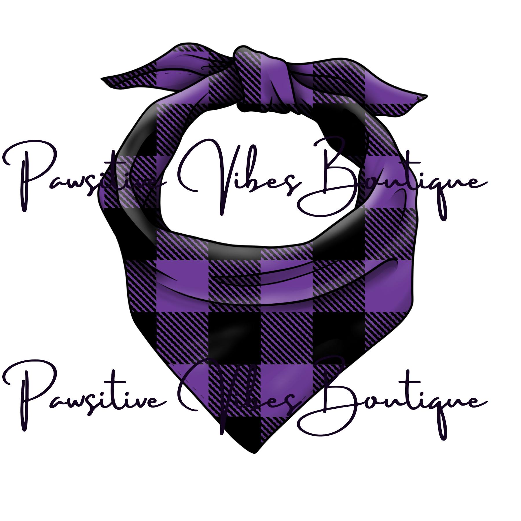 Purple Plaid Bandana