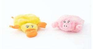 2 Pack Duck and Pig Squeaker Toys