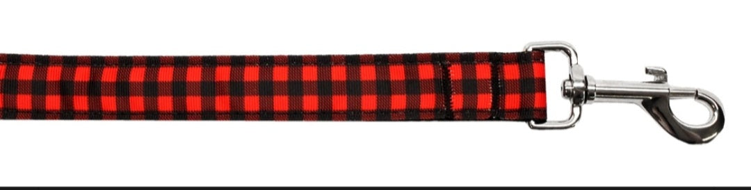 Buffalo Plaid Nylon Leash